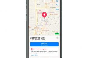 AppleMaps在美国显示COVID-19测试位置